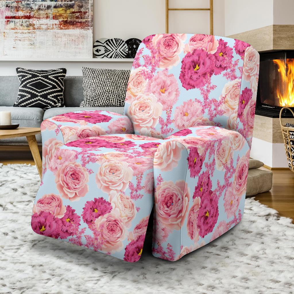 Lisianthus Pattern Print Design LT05 Recliner Slipcover-JORJUNE.COM