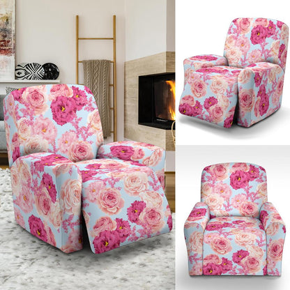 Lisianthus Pattern Print Design LT05 Recliner Slipcover-JORJUNE.COM