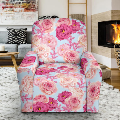 Lisianthus Pattern Print Design LT05 Recliner Slipcover-JORJUNE.COM