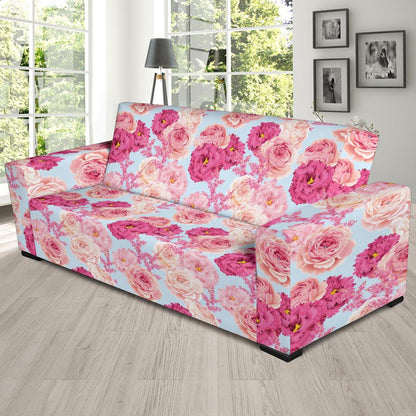 Lisianthus Pattern Print Design LT05 Sofa Slipcover-JORJUNE.COM