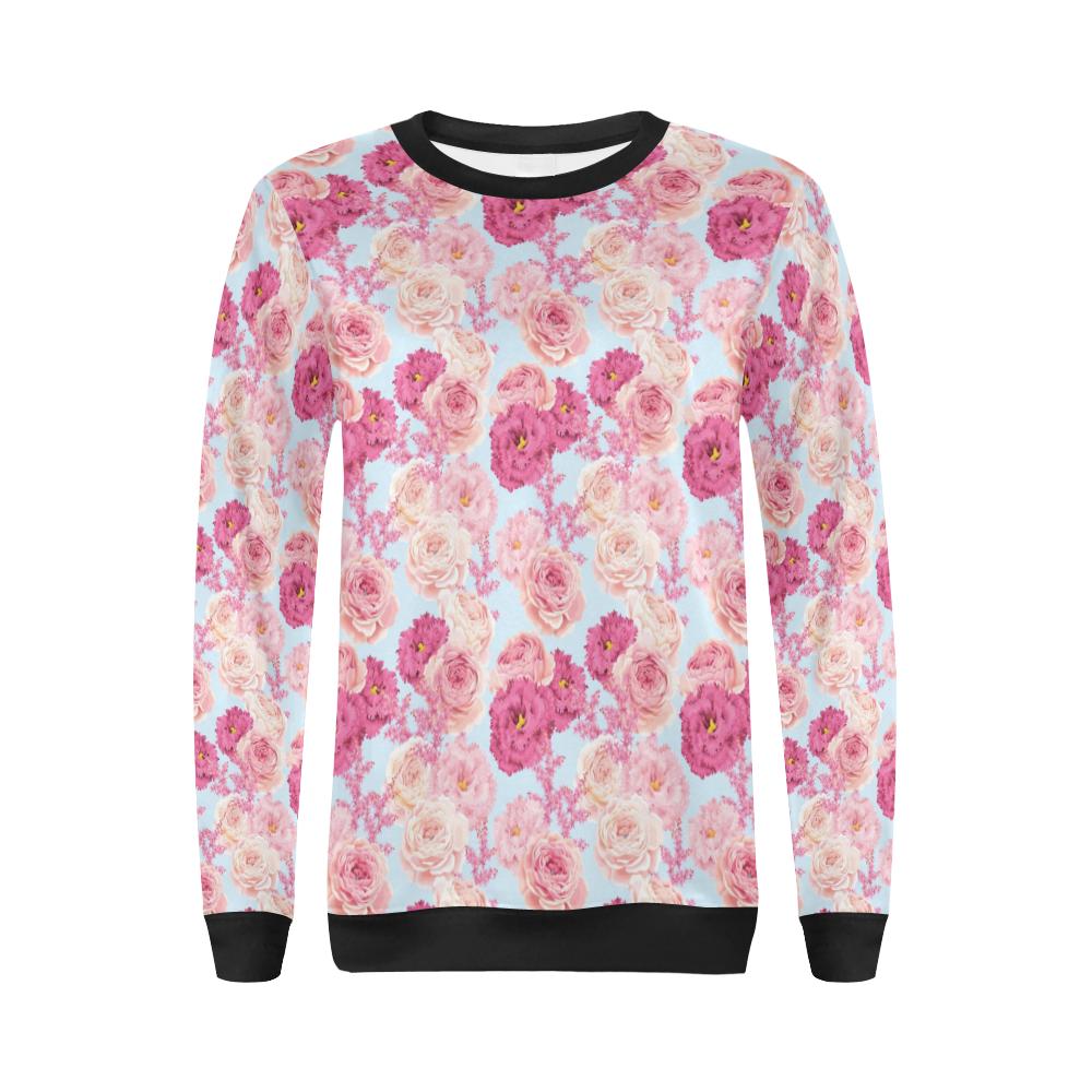 Lisianthus Pattern Print Design LT05 Women Long Sleeve Sweatshirt-JorJune