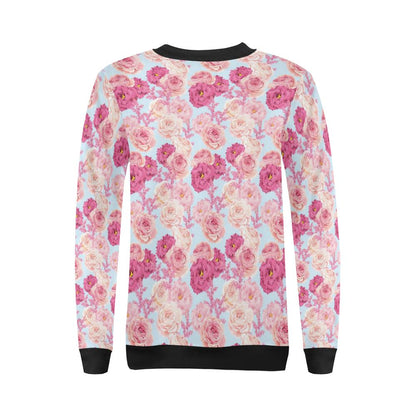 Lisianthus Pattern Print Design LT05 Women Long Sleeve Sweatshirt-JorJune