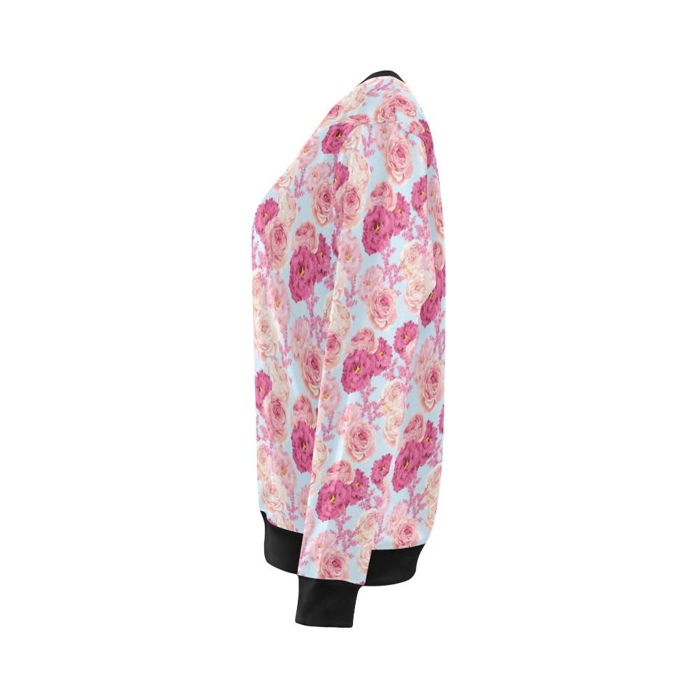 Lisianthus Pattern Print Design LT05 Women Long Sleeve Sweatshirt-JorJune
