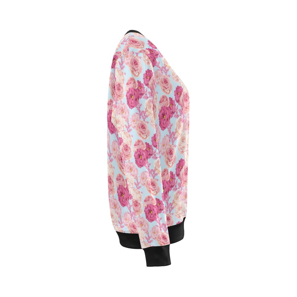 Lisianthus Pattern Print Design LT05 Women Long Sleeve Sweatshirt-JorJune