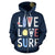 Live Love Surf All Over Zip Up Hoodie