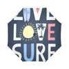 Live Love Surf Automatic Foldable Umbrella