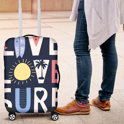 Live Love Surf Luggage Cover Protector