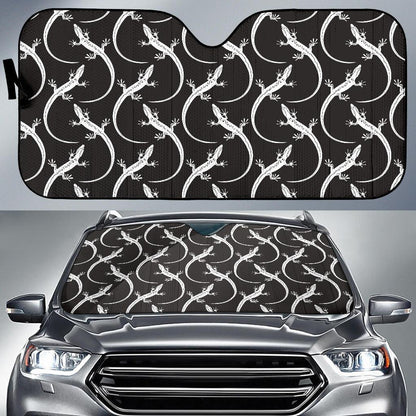 lizard Pattern Print Design 01 Car Sun Shades-JORJUNE.COM