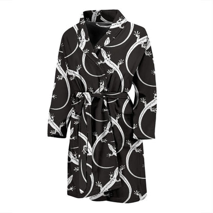 lizard Pattern Print Design 01 Men Bathrobe-JORJUNE.COM