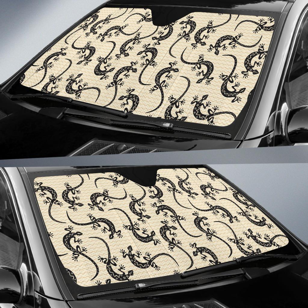lizard Pattern Print Design 02 Car Sun Shades-JORJUNE.COM