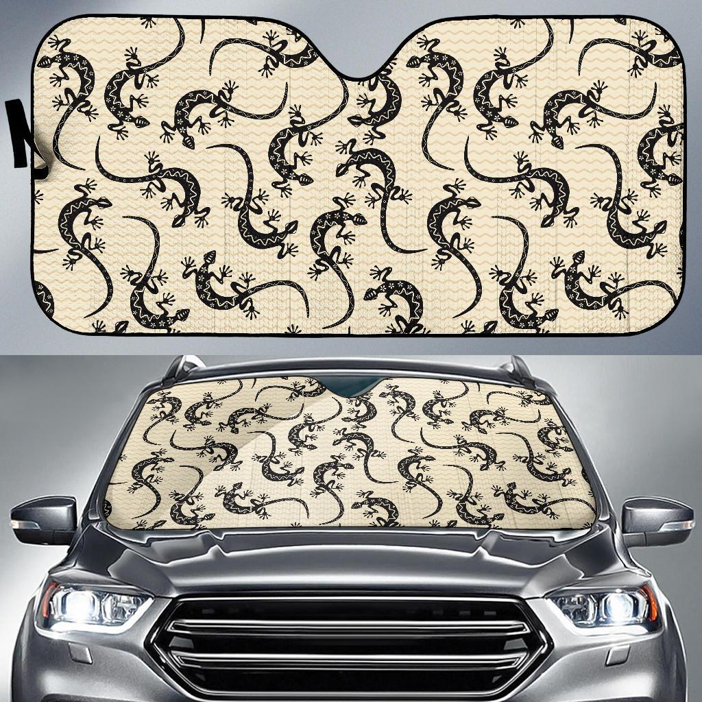 lizard Pattern Print Design 02 Car Sun Shades-JORJUNE.COM