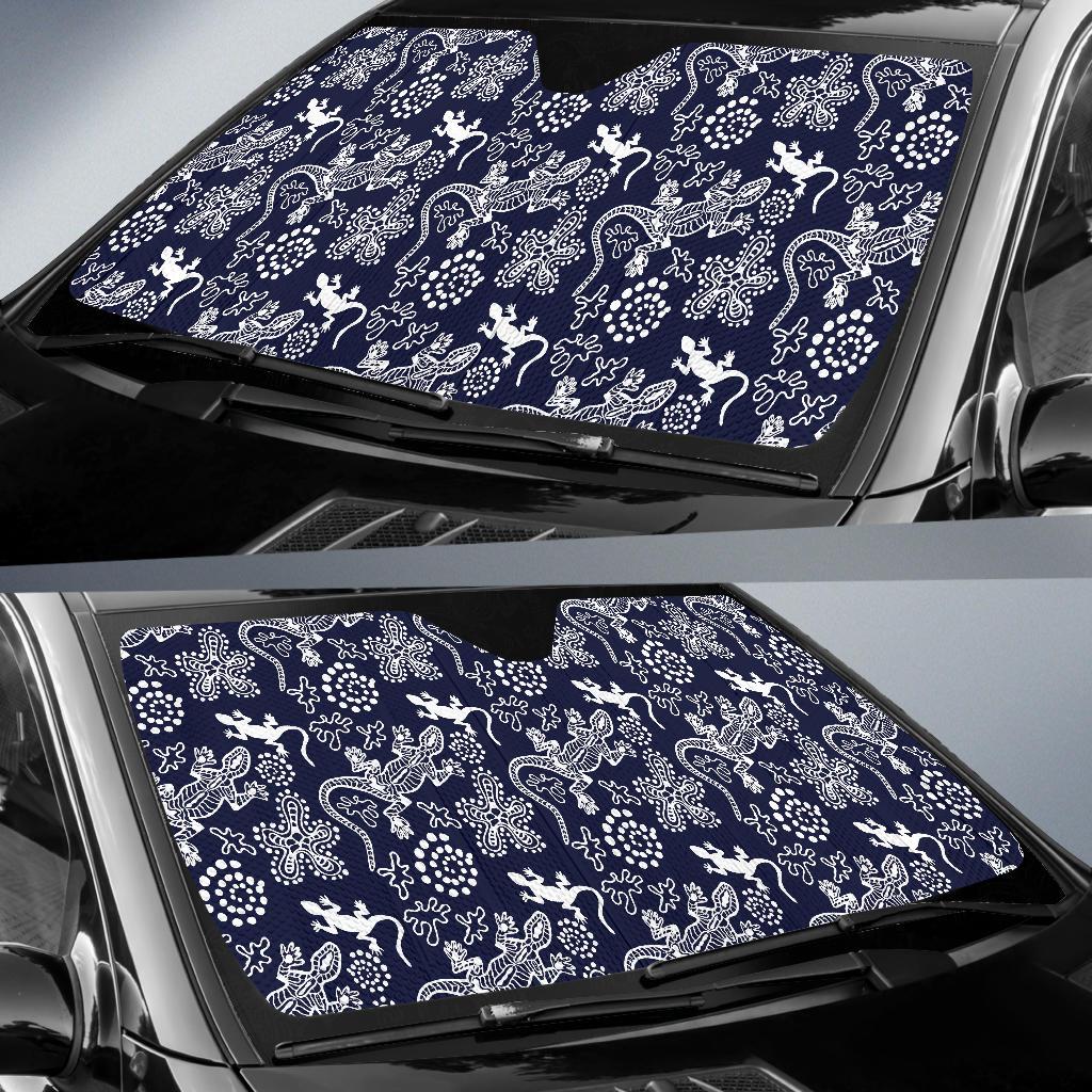 lizard Pattern Print Design 03 Car Sun Shades-JORJUNE.COM