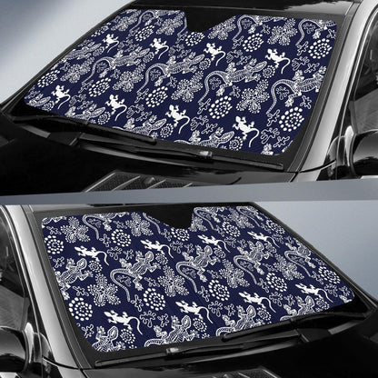 lizard Pattern Print Design 03 Car Sun Shades-JORJUNE.COM