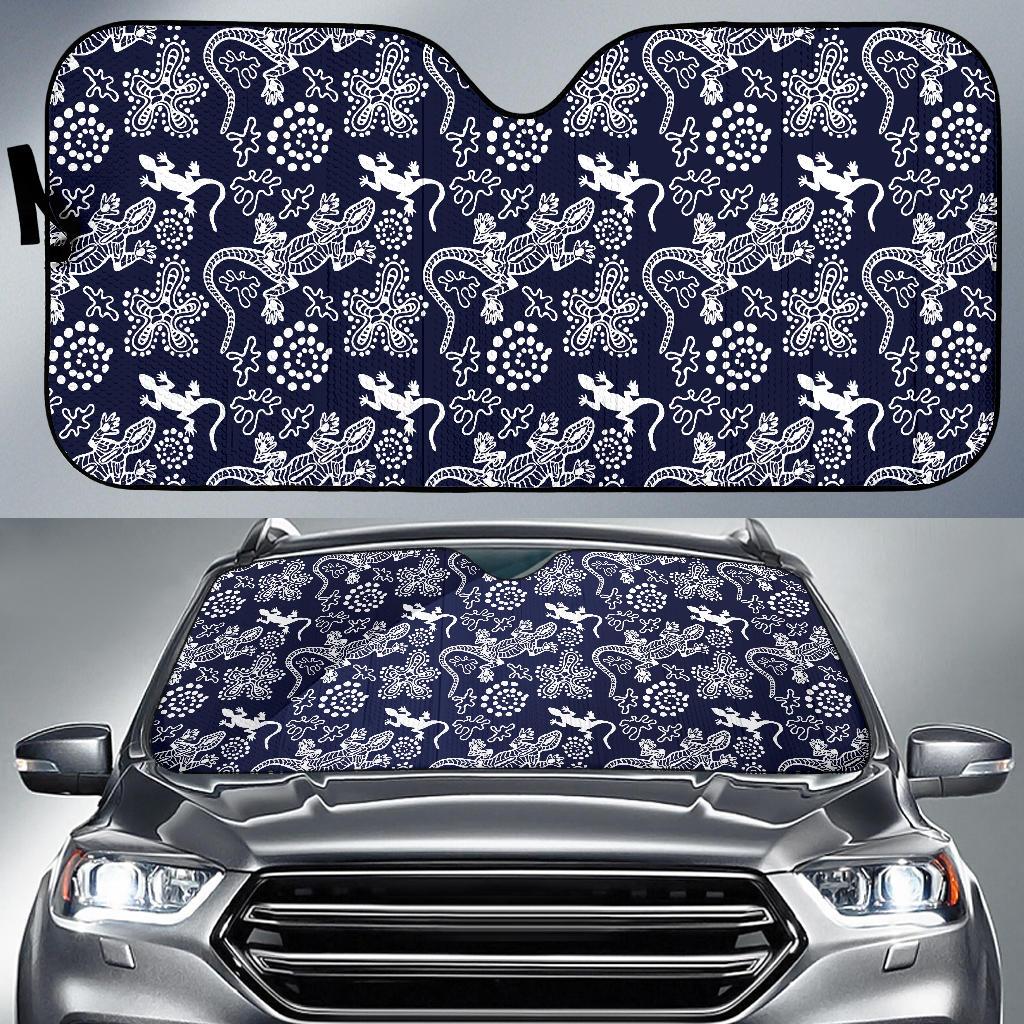 lizard Pattern Print Design 03 Car Sun Shades-JORJUNE.COM