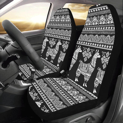 Llama Aztec Style Pattern Print Design 01 Car Seat Covers (Set of 2)-JORJUNE.COM