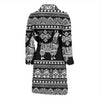 Llama Aztec Style Pattern Print Design 01 Men Bathrobe-JORJUNE.COM