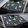 Llama Cactus Pattern Print Design 012 Car Sun Shades-JORJUNE.COM