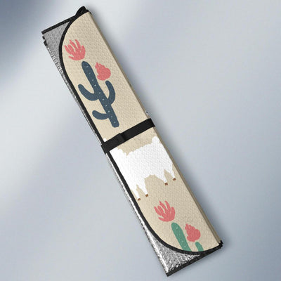 Llama Cactus Pattern Print Design 09 Car Sun Shades-JORJUNE.COM