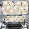 Llama Cactus Pattern Print Design 09 Car Sun Shades-JORJUNE.COM