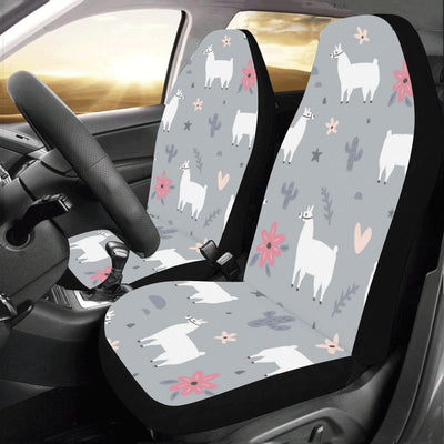 Llama Pattern Print Design 010 Car Seat Covers (Set of 2)-JORJUNE.COM