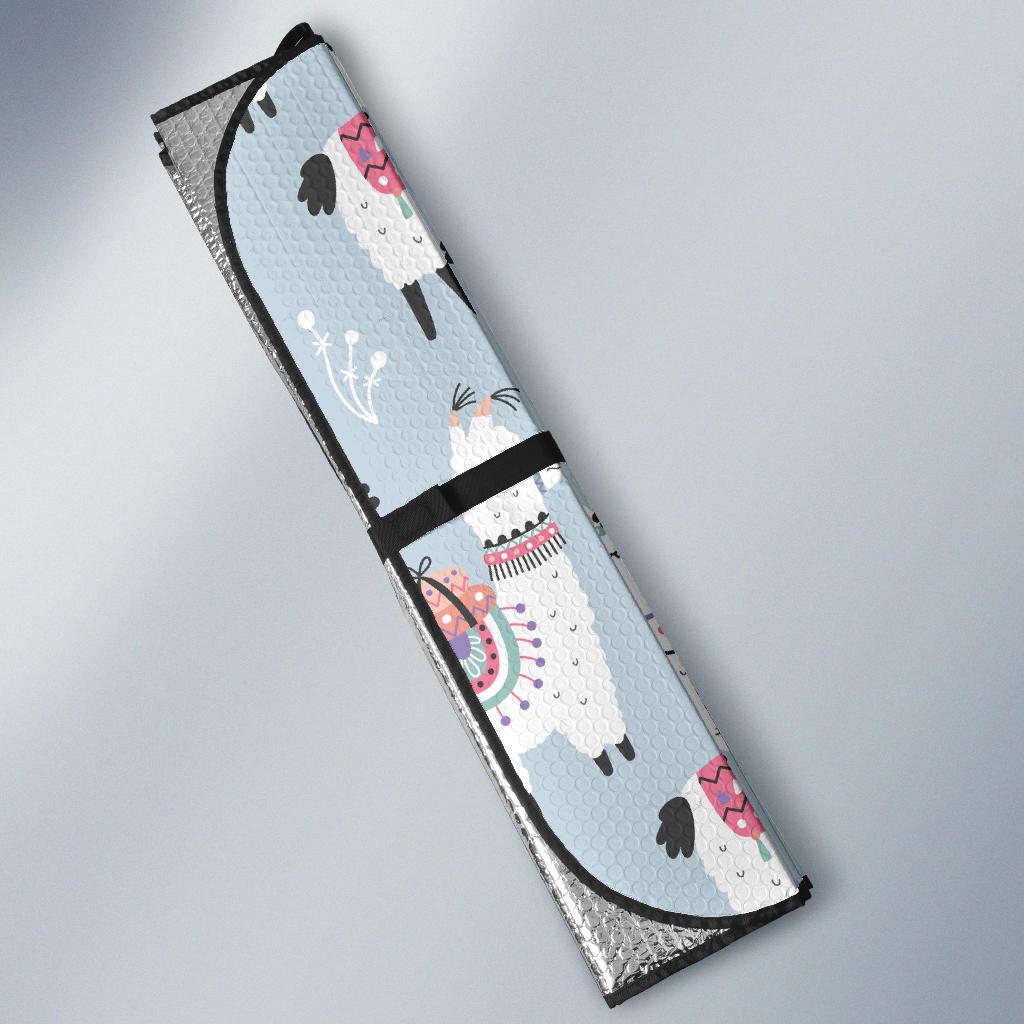 Llama Pattern Print Design 04 Car Sun Shades-JORJUNE.COM