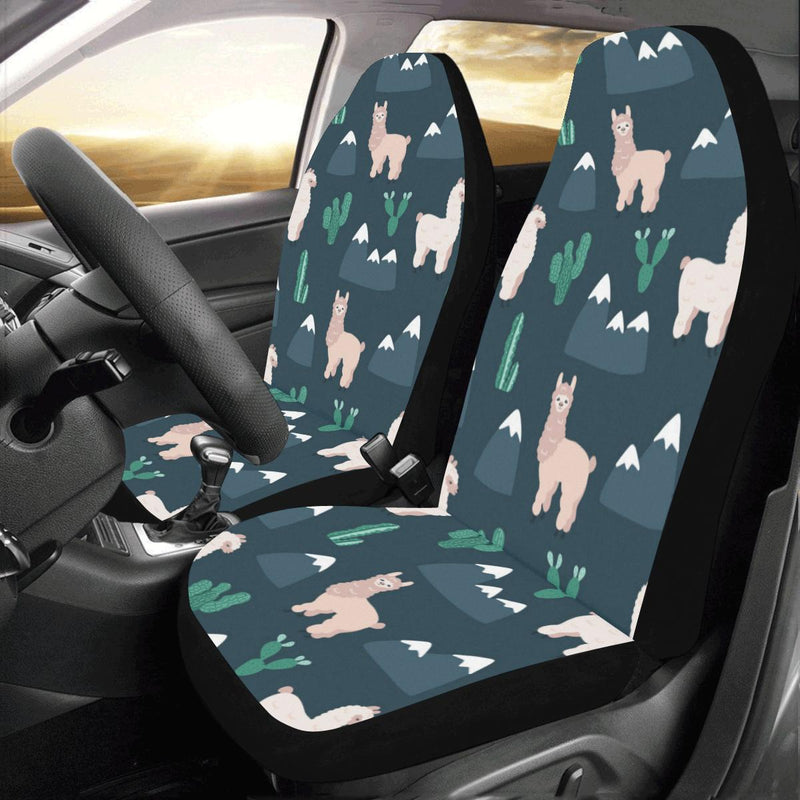 Llama Pattern Print Design 06 Car Seat Covers (Set of 2)-JORJUNE.COM