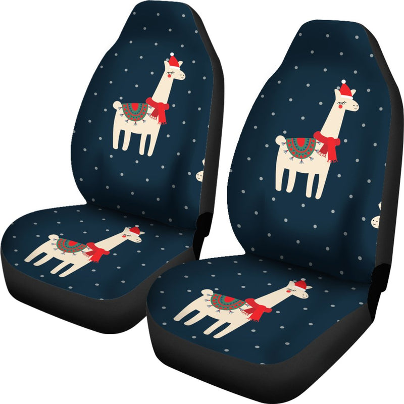 Llama With Polka Dot Themed Print Universal Fit Car Seat Covers