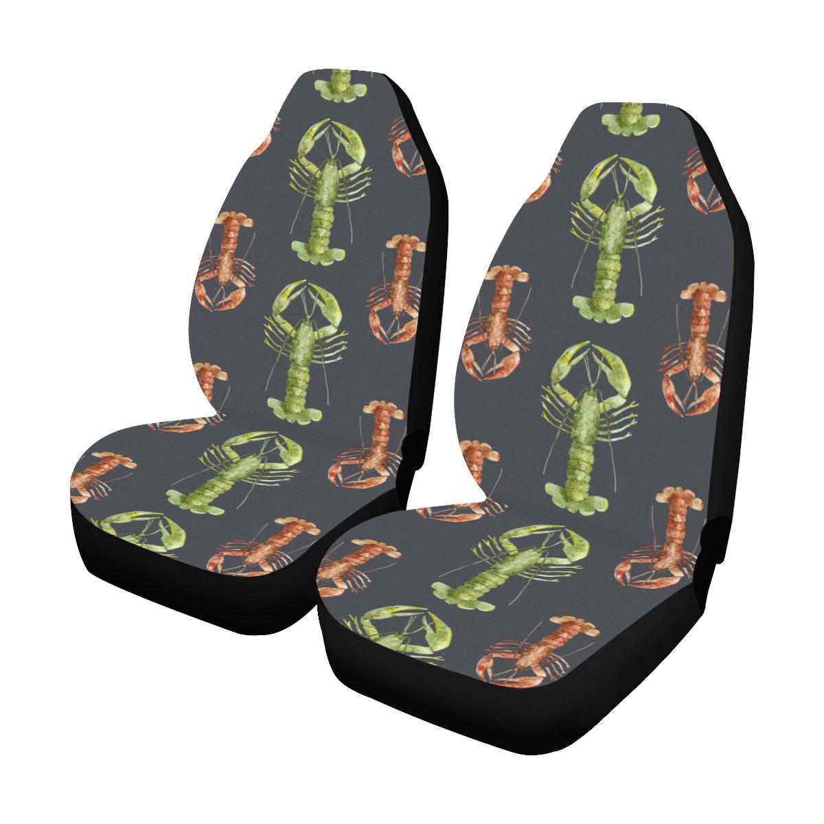 Lobster Pattern Print Design 01 Car Seat Covers (Set of 2)-JORJUNE.COM