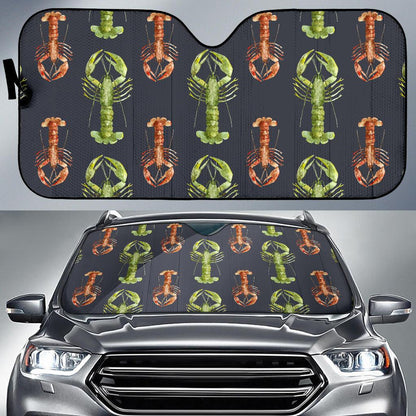 Lobster Pattern Print Design 01 Car Sun Shades-JORJUNE.COM