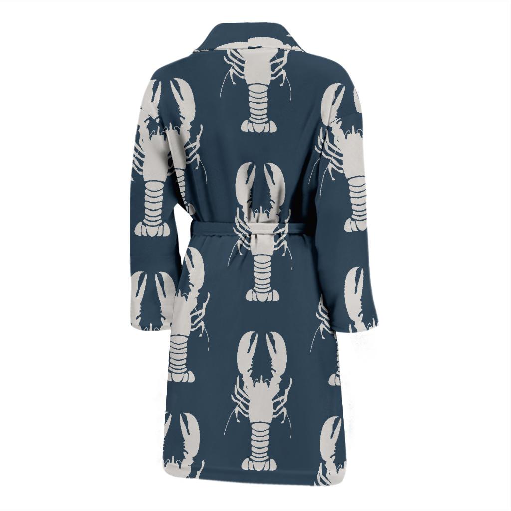 Lobster Pattern Print Design 02 Men Bathrobe-JORJUNE.COM