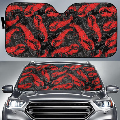 Lobster Pattern Print Design 04 Car Sun Shades-JORJUNE.COM