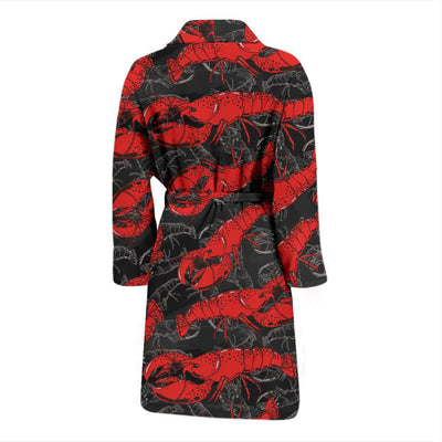 Lobster Pattern Print Design 04 Men Bathrobe-JORJUNE.COM