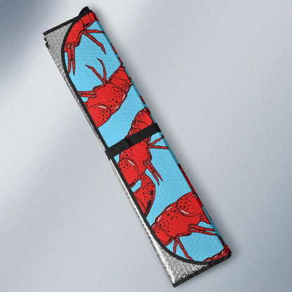 Lobster Red Pattern Print Design 03 Car Sun Shades-JORJUNE.COM