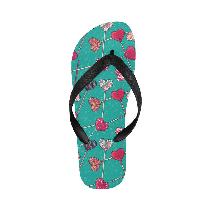 Lollipop Pattern Print Design LL01 Flip Flops-JorJune