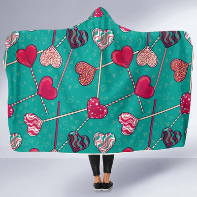 Lollipop Pattern Print Design LL01 Hooded Blanket-JORJUNE.COM