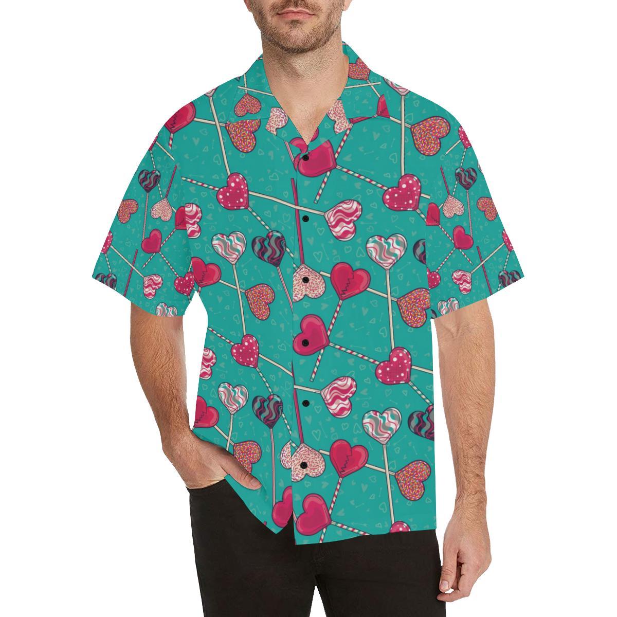 Lollipop Pattern Print Design LL01 Men Hawaiian Shirt-JorJune