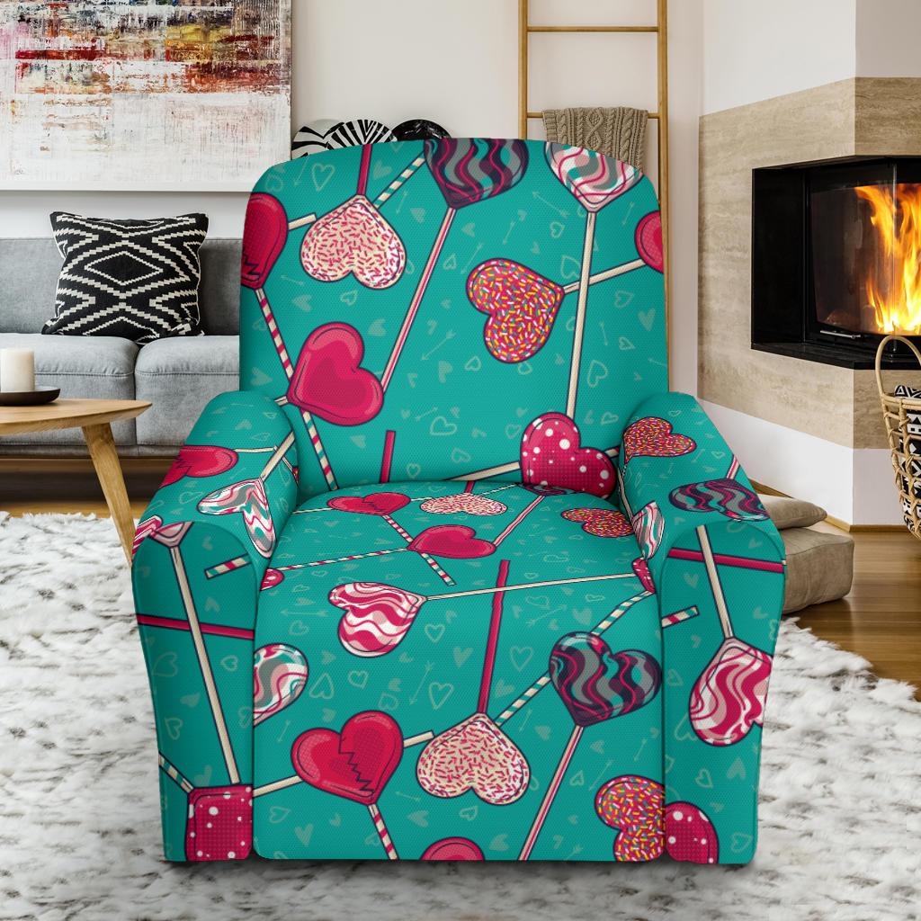 Lollipop Pattern Print Design LL01 Recliner Slipcover-JORJUNE.COM