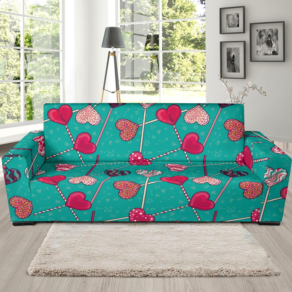 Lollipop Pattern Print Design LL01 Sofa Slipcover-JORJUNE.COM