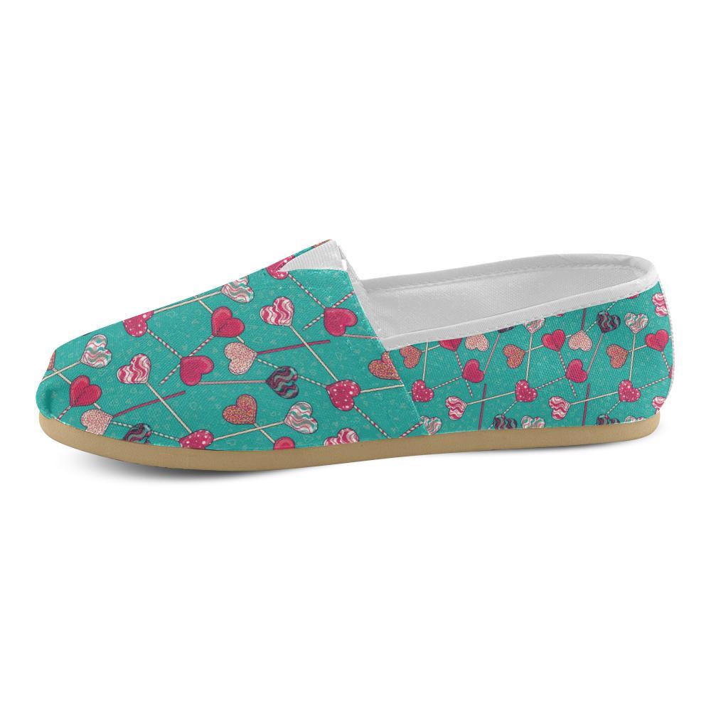 Lollipop Pattern Print Design LL01 Women Casual Shoes-JorJune.com