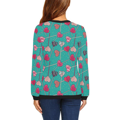 Lollipop Pattern Print Design LL01 Women Long Sleeve Sweatshirt-JorJune