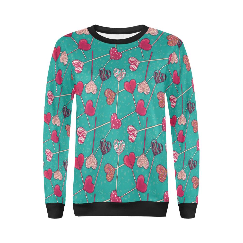 Lollipop Pattern Print Design LL01 Women Long Sleeve Sweatshirt-JorJune