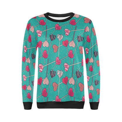 Lollipop Pattern Print Design LL01 Women Long Sleeve Sweatshirt-JorJune