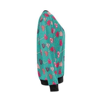 Lollipop Pattern Print Design LL01 Women Long Sleeve Sweatshirt-JorJune