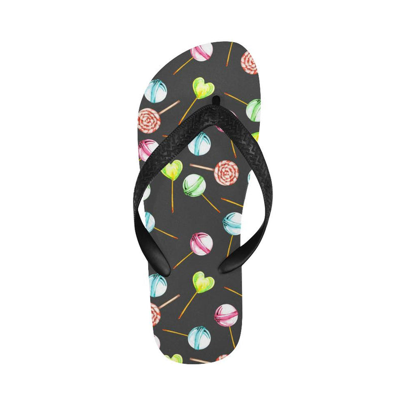 Lollipop Pattern Print Design LL02 Flip Flops-JorJune