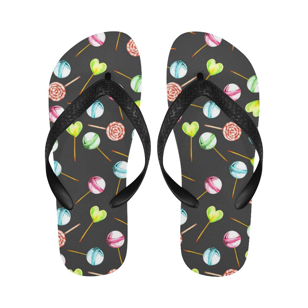 Lollipop Pattern Print Design LL02 Flip Flops-JorJune