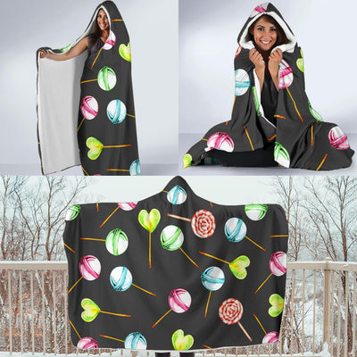 Lollipop Pattern Print Design LL02 Hooded Blanket-JORJUNE.COM