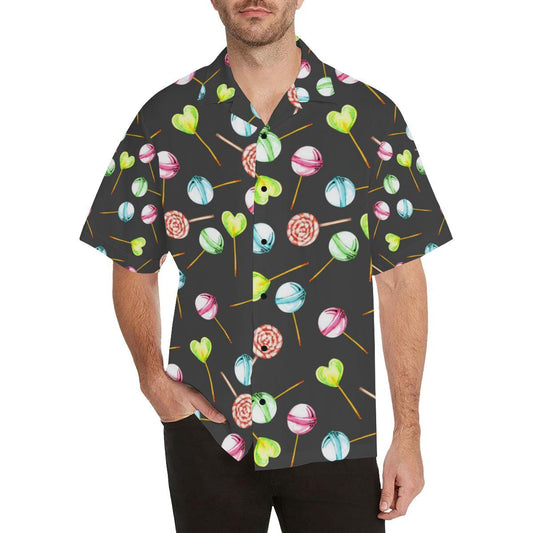 Lollipop Pattern Print Design LL02 Men Hawaiian Shirt-JorJune