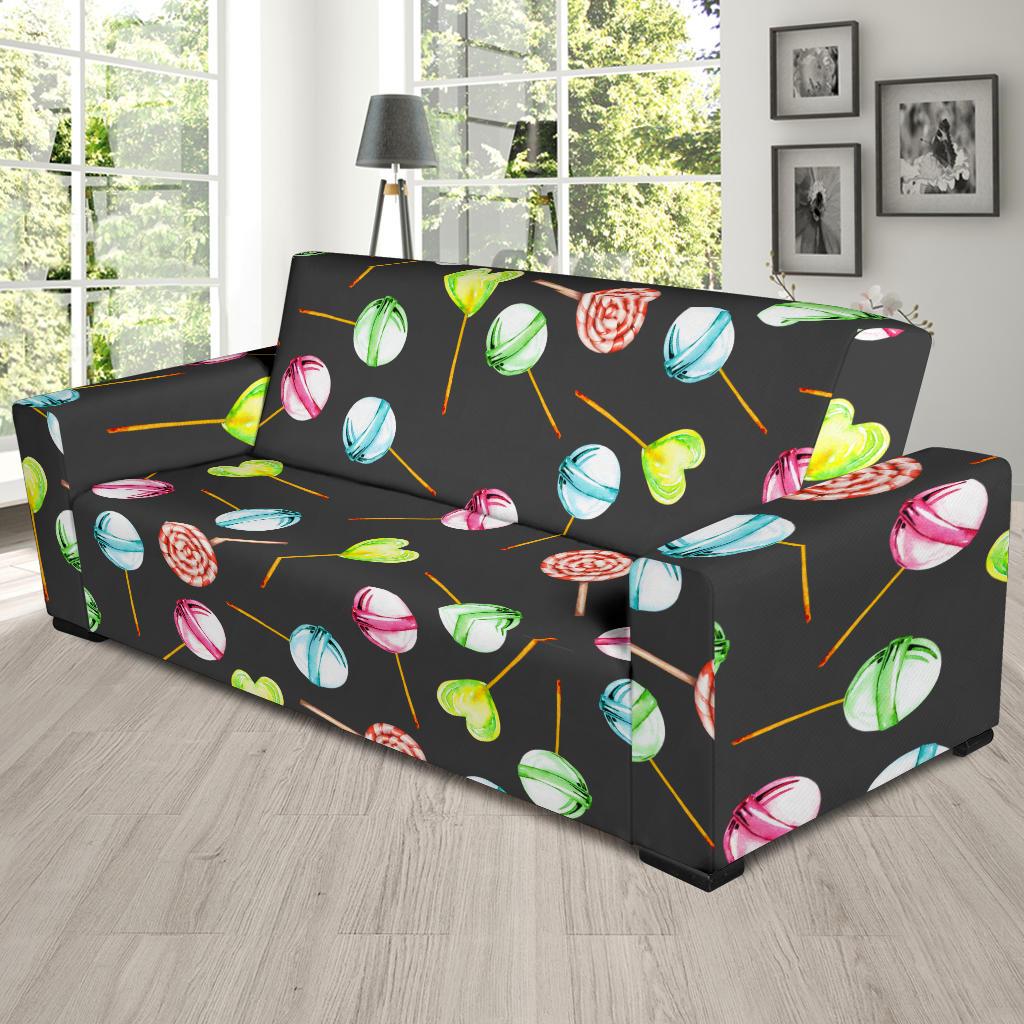 Lollipop Pattern Print Design LL02 Sofa Slipcover-JORJUNE.COM