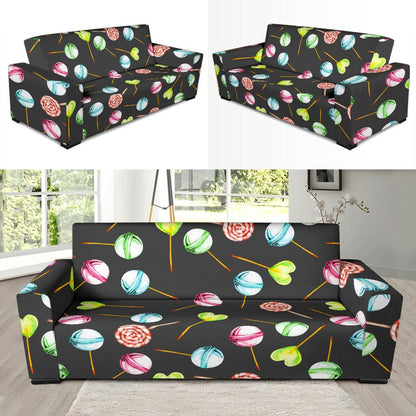 Lollipop Pattern Print Design LL02 Sofa Slipcover-JORJUNE.COM