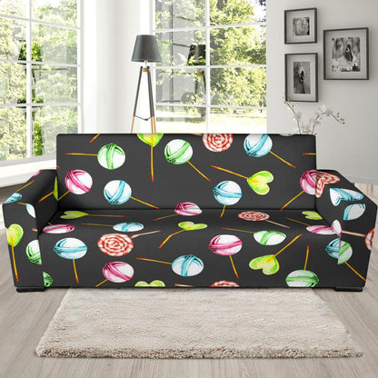 Lollipop Pattern Print Design LL02 Sofa Slipcover-JORJUNE.COM